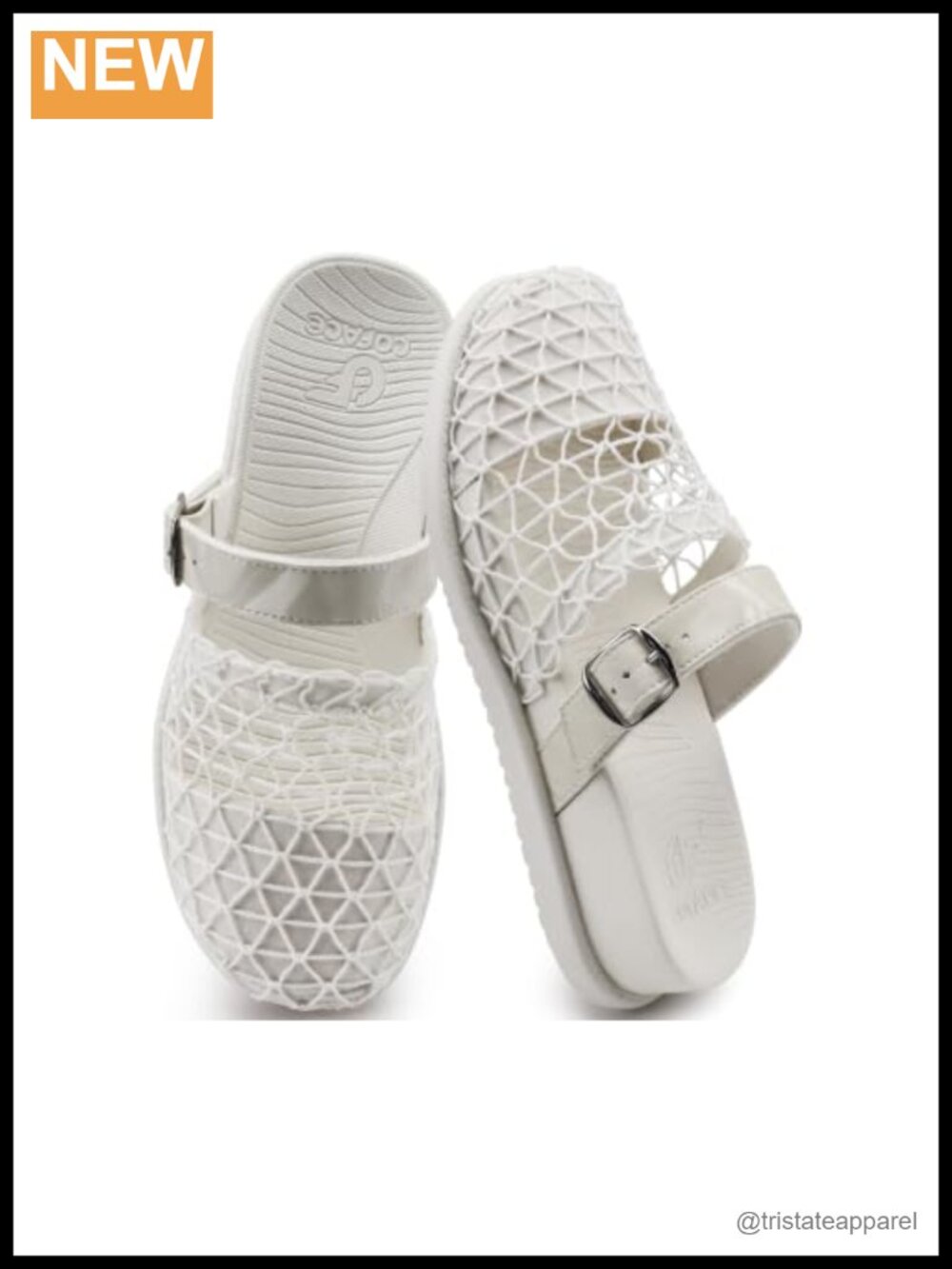 COFACE Women's Orthotic Sandals Breathable Mesh Mules Slide Slip-On